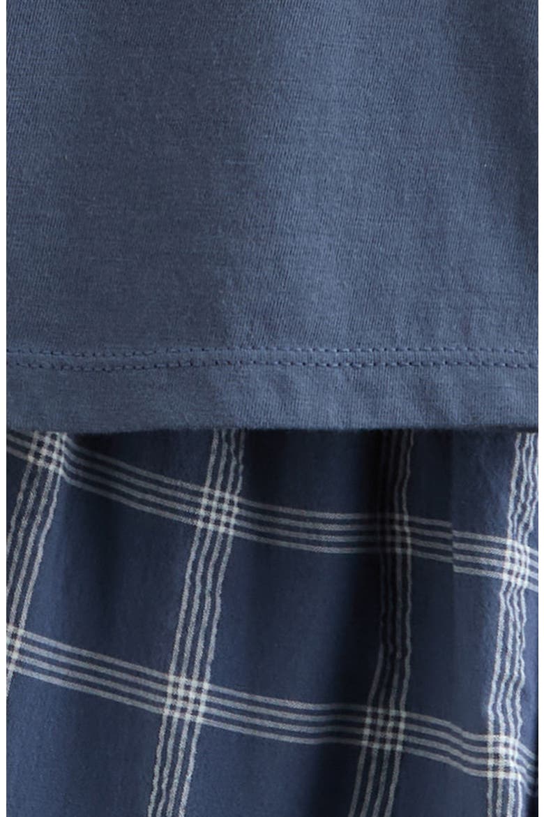 Henley T-Shirt & Pants Set, Alternate, color, BLUE DEL MAR VOYAGE PLAID