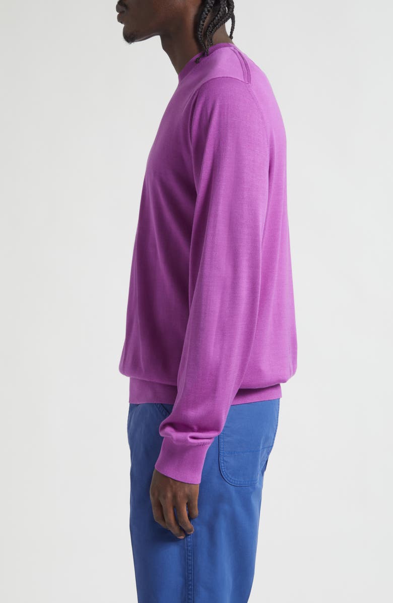 TOM FORD Fluid Silk Crewneck Sweater, Alternate, color, Bright Mauve