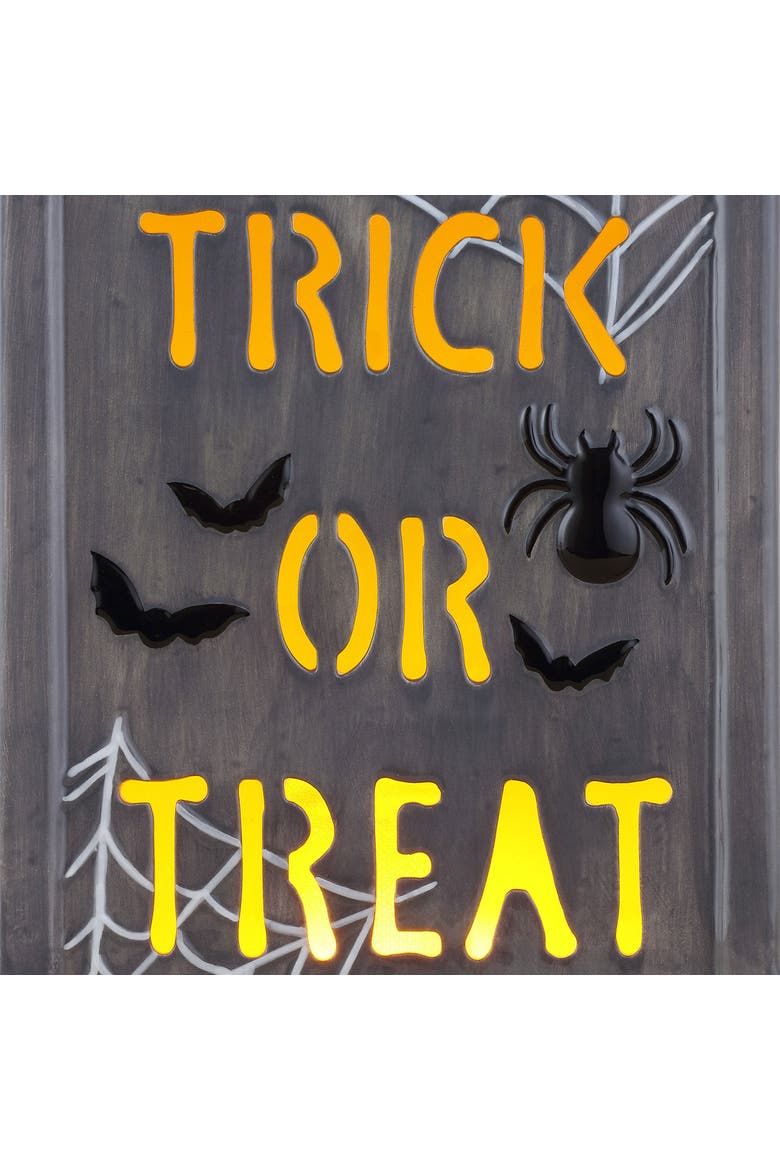 10 in. Ceramic LED Tombstone -Trick or Treat, Alternate, color, Multicolor