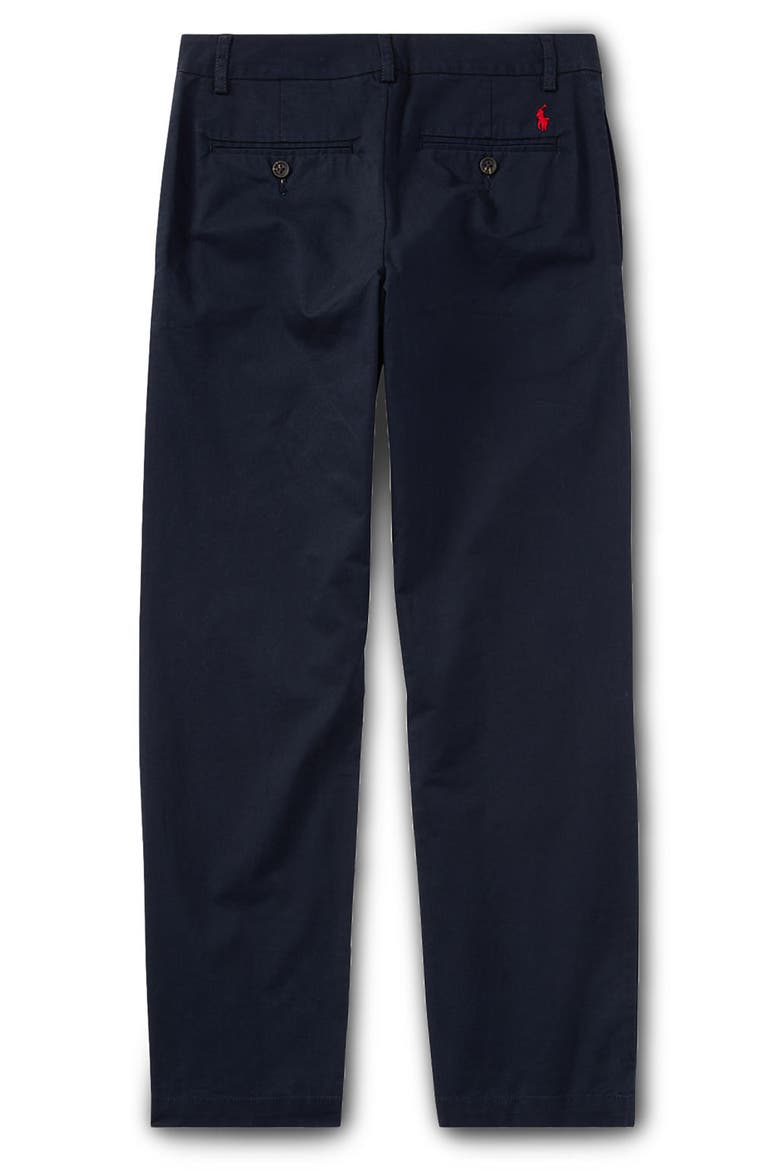 Kids' Flat Front Stretch Cotton Chinos, Alternate, color, AVIATOR NAVY