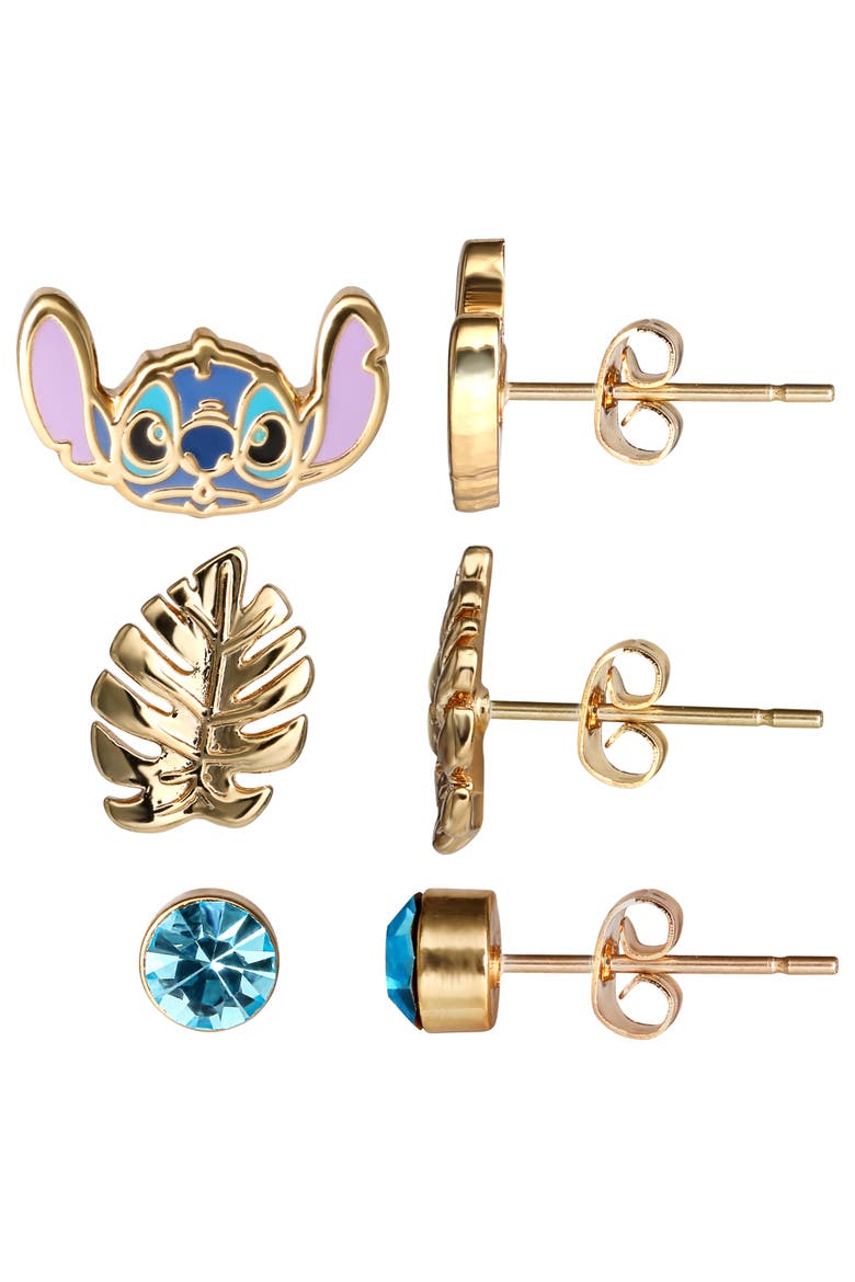 Lilo and Stitch 3 Piece Earring Set, Alternate, color, Multi