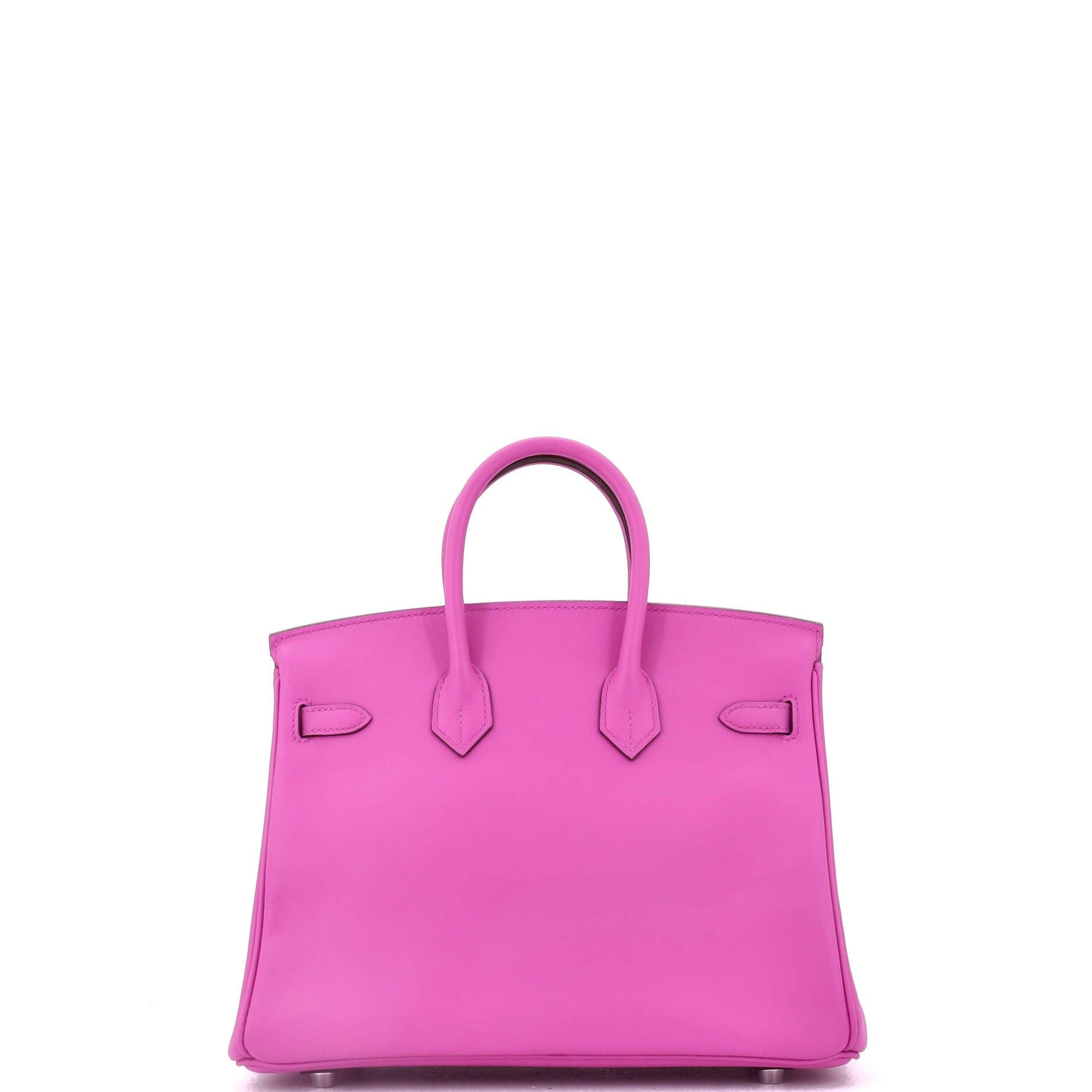 Pre-Owned Hermes Birkin Handbag Pink Swift with Palladium Hardware 25, Alternate, color, 