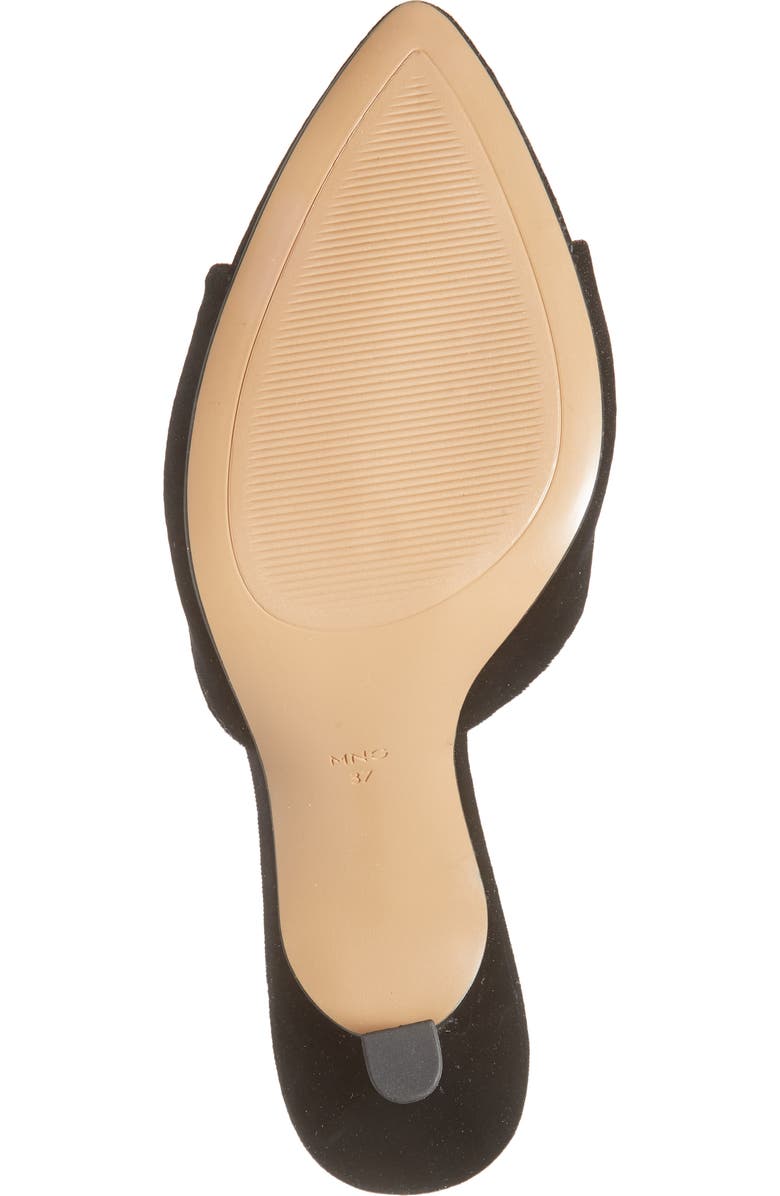 MANGO Velvet Slide Sandal, Alternate, color, Black