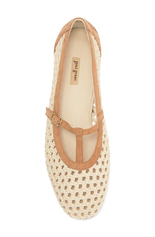 Paul Green Anabele Mary Jane Flat In Diva Royal Natural Nubuck
