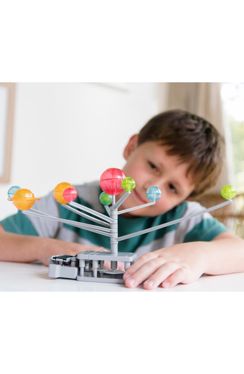4M Green Science Solar System Diy Rotating Planetarium, Solar & Battery Power, Alternate, color, Multicolored