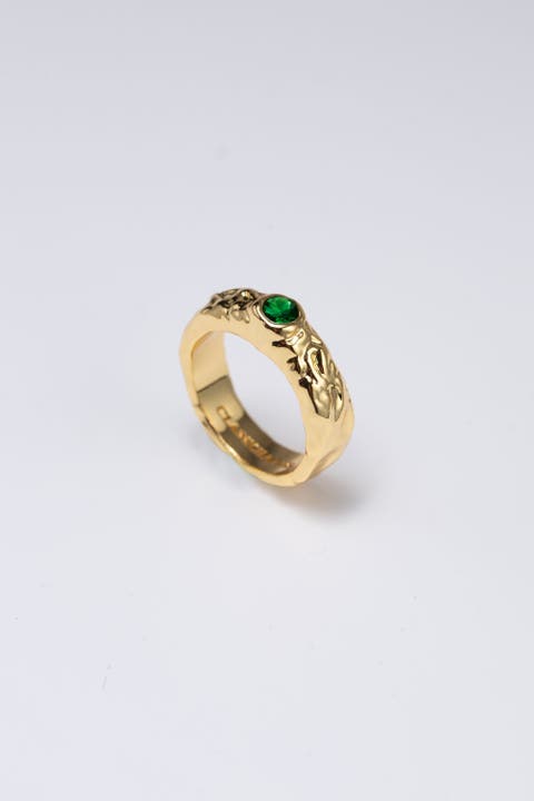 Sylvie Cubic Zirconia Molten Stackable Ring