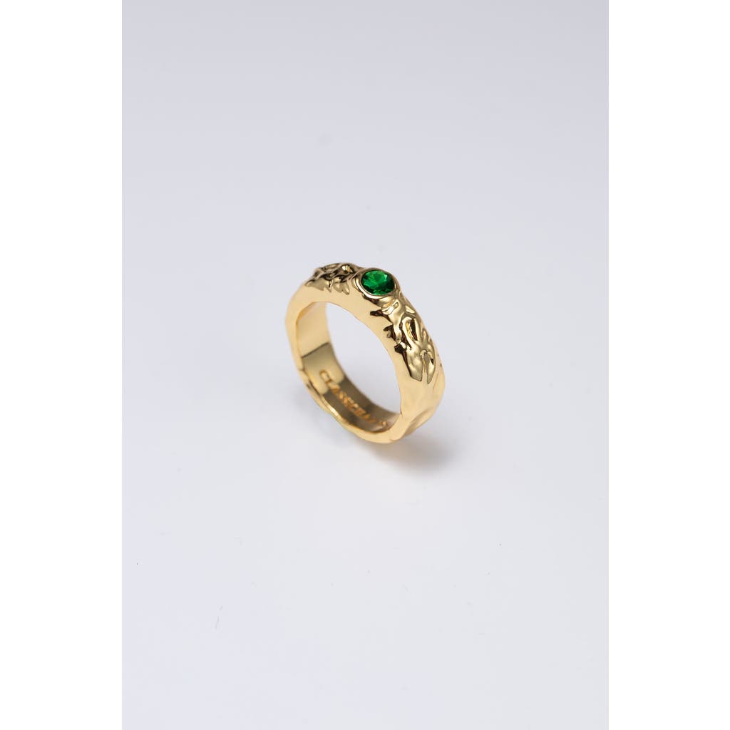 Classicharms Sylvie Cubic Zirconia Molten Stackable Ring In Gold