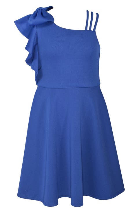 Kids' One-Shoulder Scuba Dress (Big Kid)