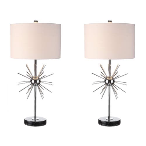 Jonathan Y Aria Metal Or Marble Led Table Lamp In Chrome