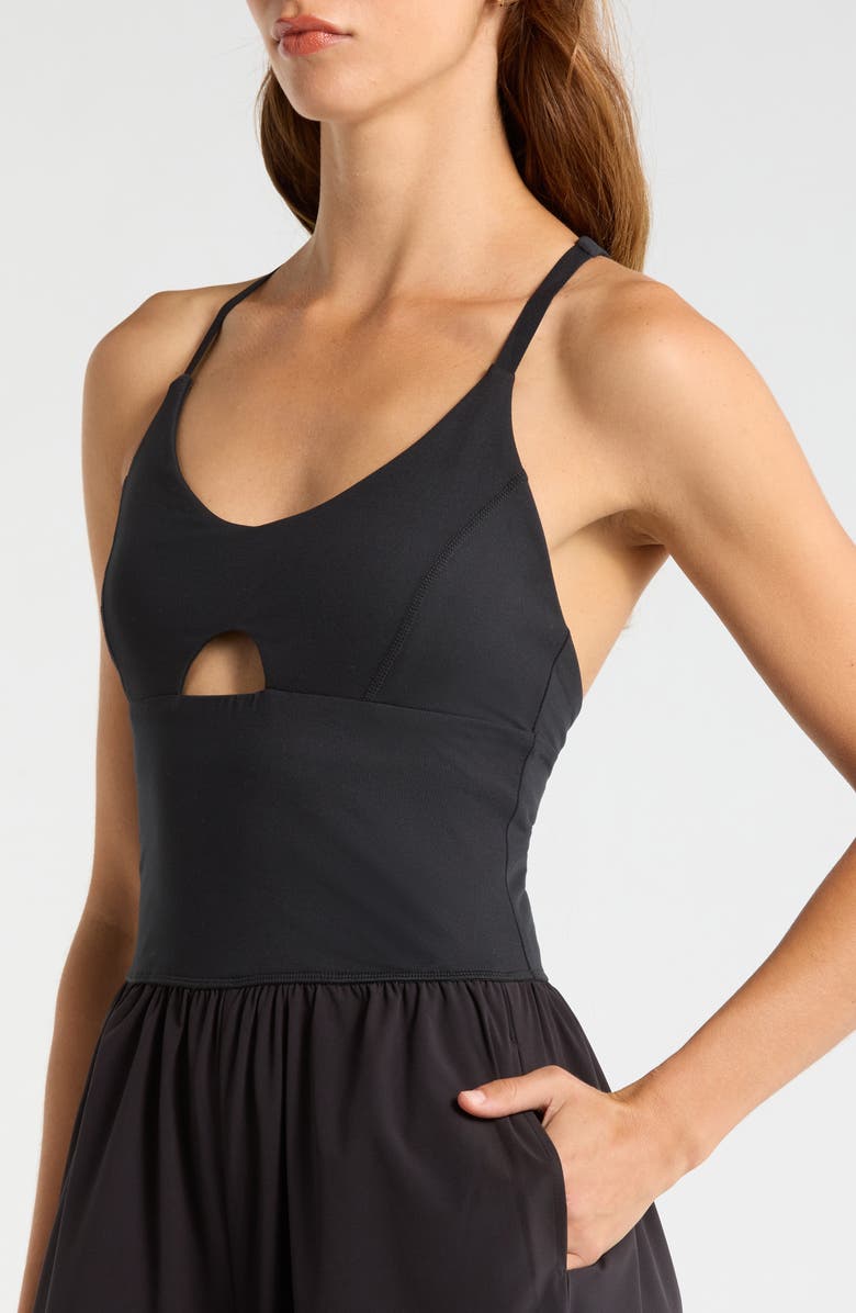 Free People FP Movement Renewal Waves Jumpsuit, Alternate, color, Black