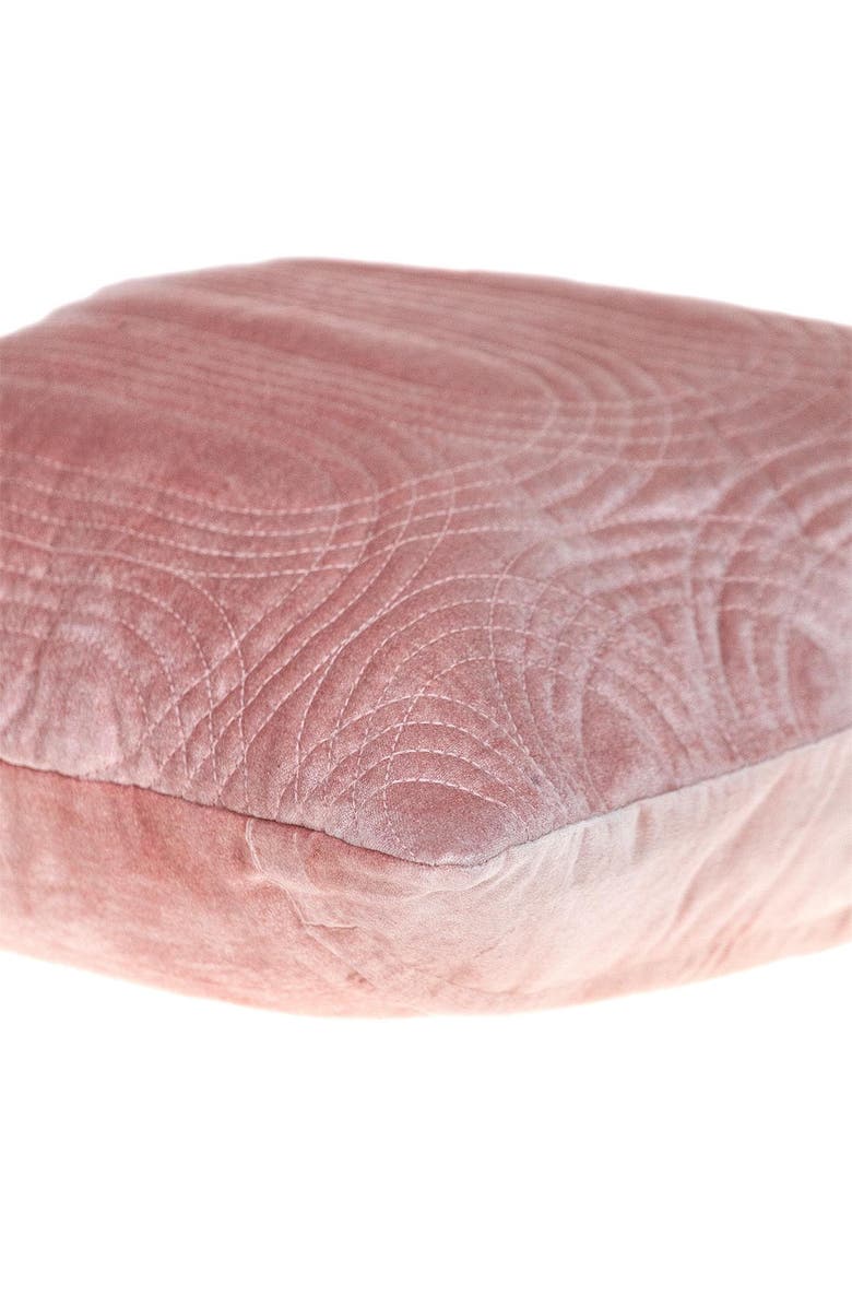 PARKLAND COLLECTION Iphis Topstitched Throw Pillow, Alternate, color, Pink