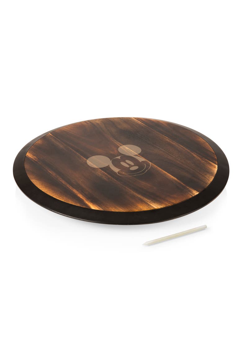 Disney® Mickey Mouse Lazy Susan & Soapstone Pencil Serving Tray, Main, color, BROWN