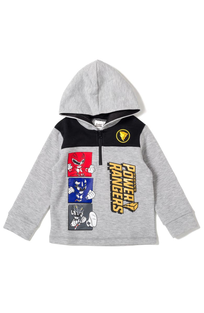 Power Rangers Half Zip Hoodie, Alternate, color, Gray
