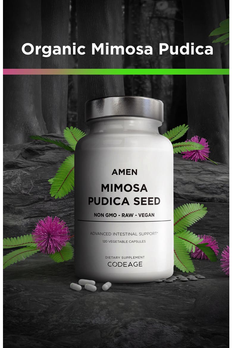 Amen Organic Mimosa Pudica Seeds Capsules, Alternate, color, White
