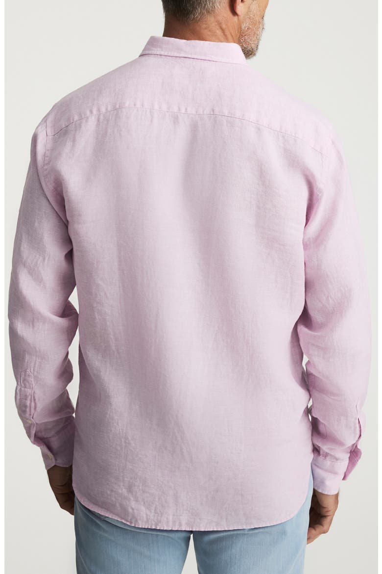 Linen Button-Up Shirt, Alternate, color, LILAC