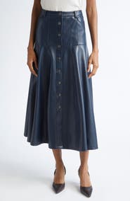 Cinq à Sept Veena Faux Leather Skirt