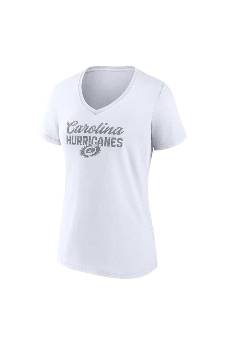 FANATICS Women's Fanatics Carolina Hurricanes White Out V-Neck T-Shirt, Alternate, color, White