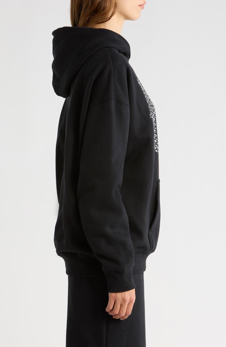 PacSun NY Rhinestone Cotton Blend Hoodie, Alternate, color, Black
