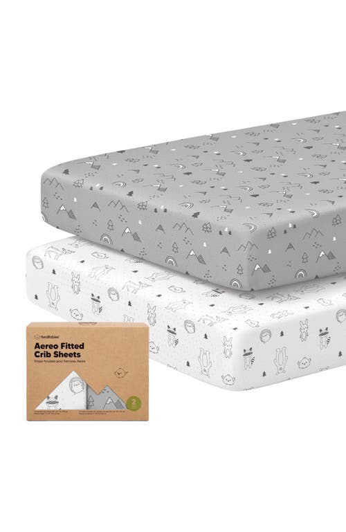 KeaBabies 2-Pack Aereo Fitted Crib Sheets in Woodland 