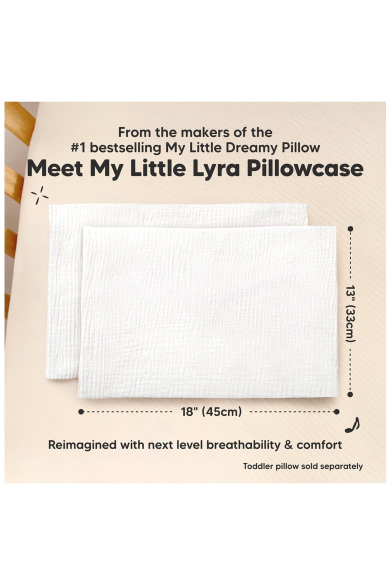 2-Pack My Little Lyra Pillowcases, Alternate, color, Soft White