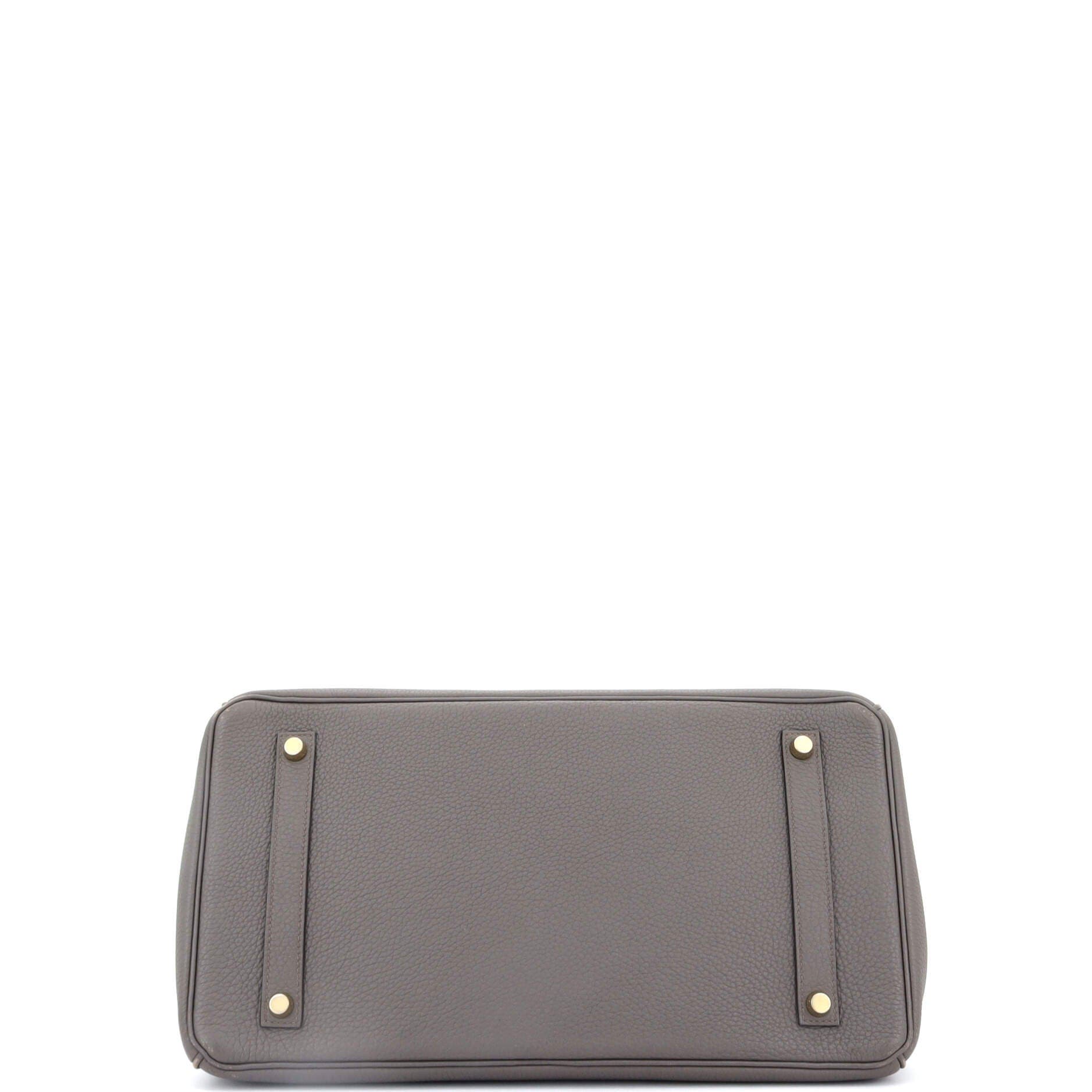 Pre-Owned Hermes Birkin Handbag Grey Togo with Gold Hardware 35, Alternate, color, 