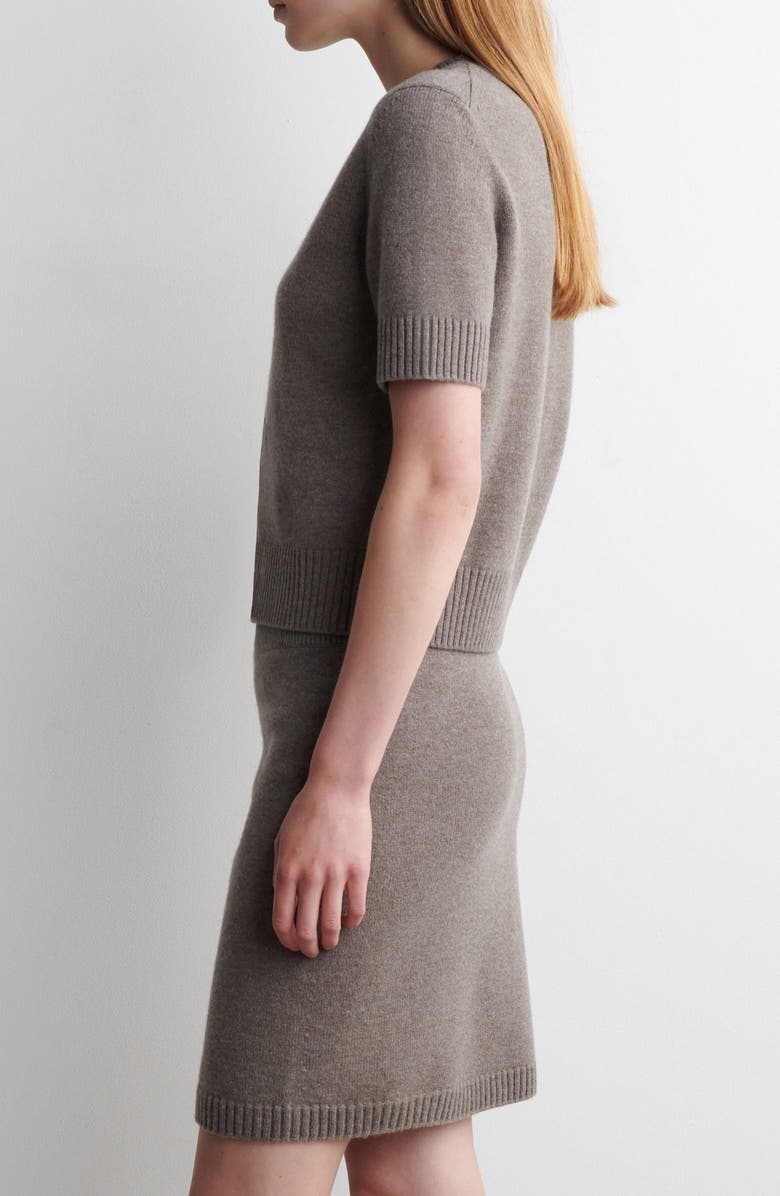 COS Celtis Short Sleeve Merino Wool Cardigan, Alternate, color,