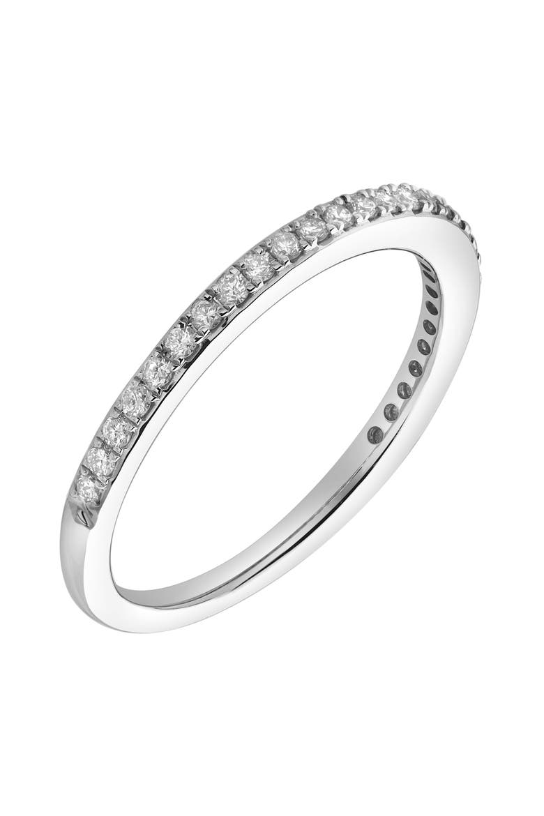 Luna 14K Gold Round Diamond Studded Eternity Band Ring - 0.25cts, Alternate, color, 14K White Gold