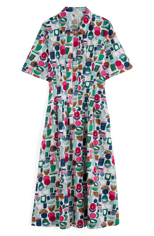 Seasalt Cornwall Wild Liquorice Organic Cotton Shirtdress In Studio Shapes Chalk