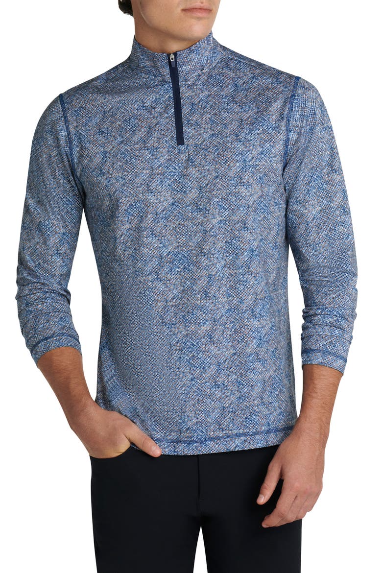OoohCotton® Quarter Zip Pullover, Alternate, color, NAVY