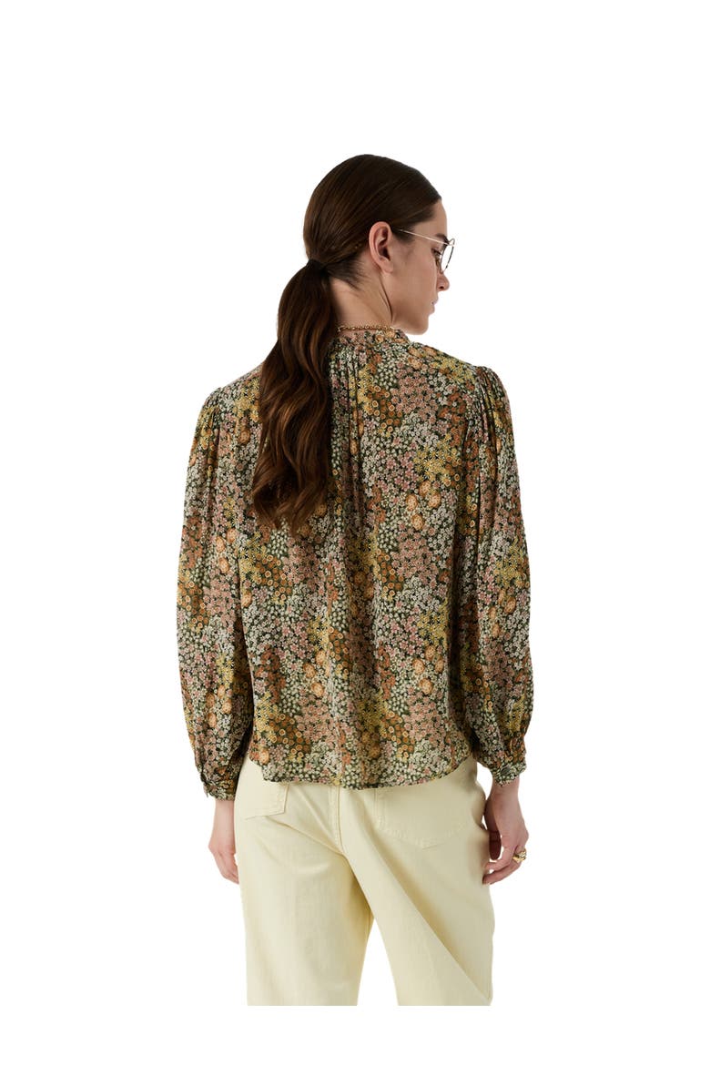 Carinne Tie Neck Floral Blouse, Alternate, color, Pink