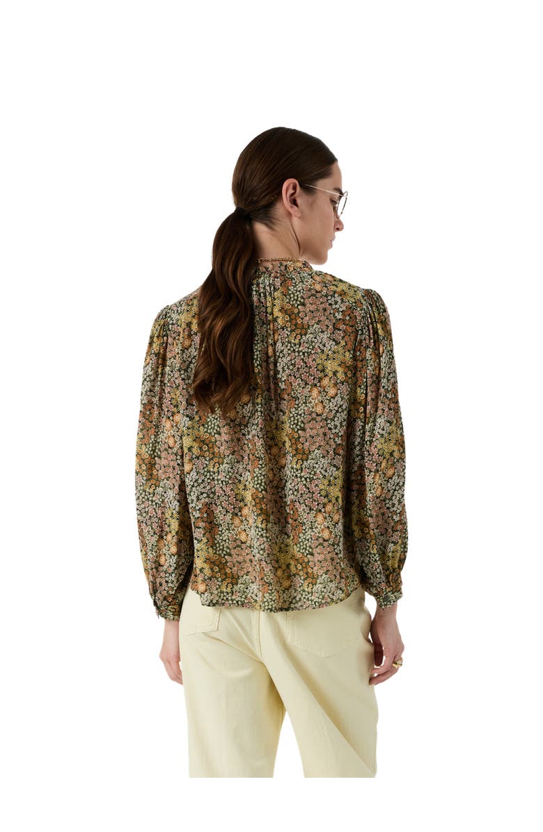 GERARD DAREL Carinne Tie Neck Floral Blouse, Alternate, color, Pink