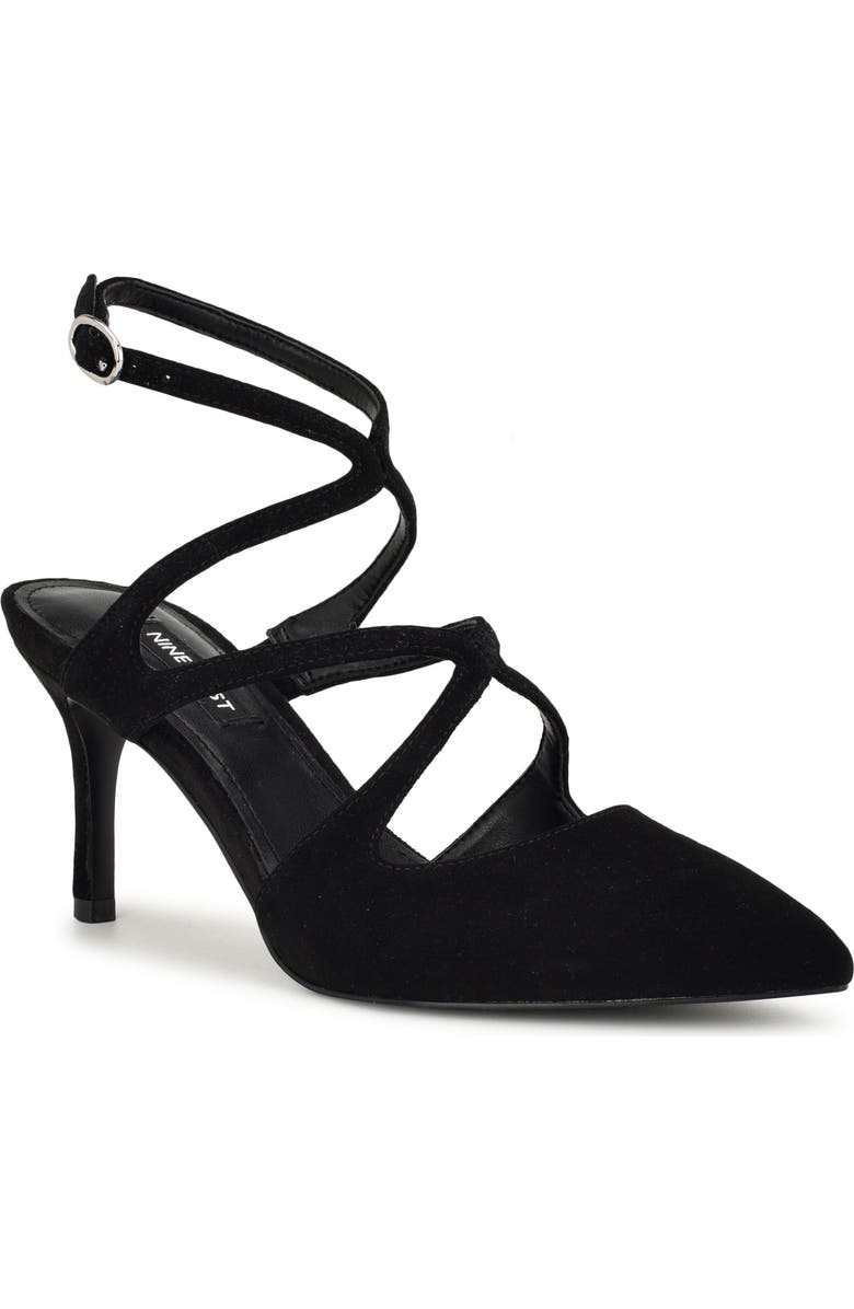 Nine West Maes Ankle Strap Pointed Toe Pump, Main, color,