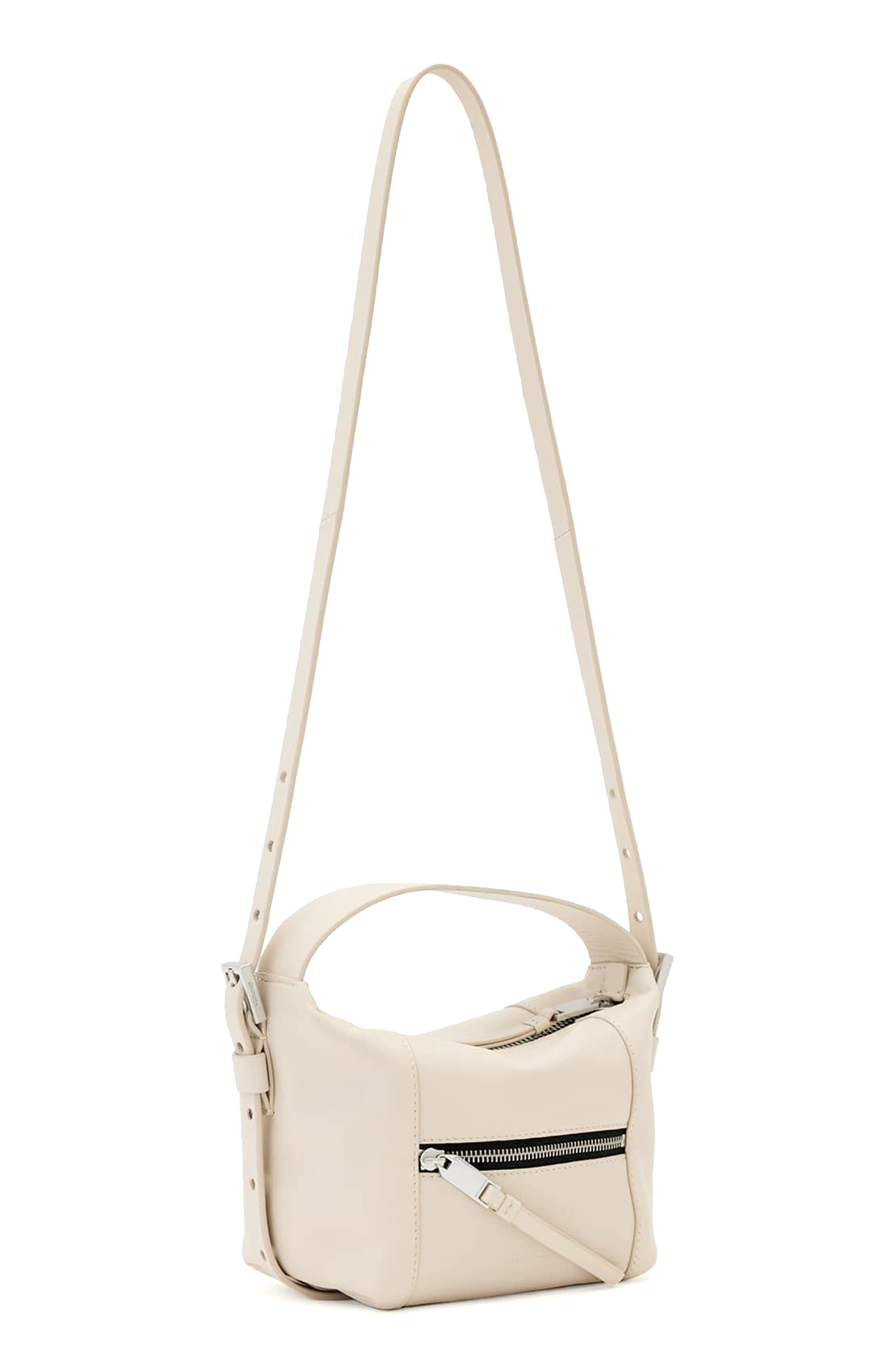 Mini Vega Grab Leather Crossbody Bag, Alternate, color, SAHARA WHITE