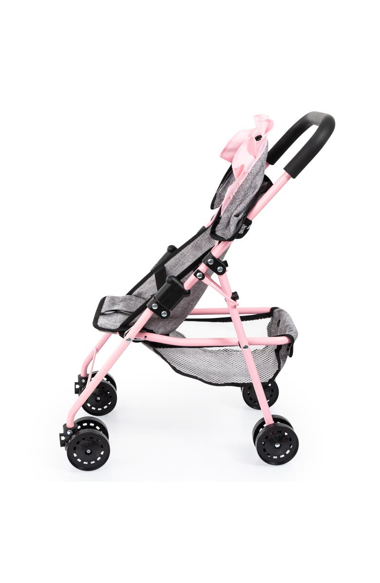 Bayer Design Doll Buggy Stroller W/ Sun Canopy, Grey, Pink, Butterfly, Alternate, color,