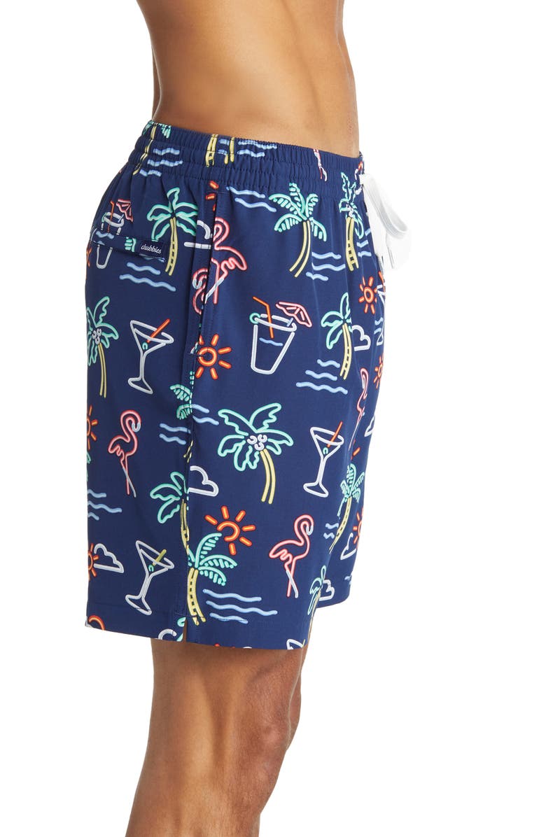Chubbies Classic 7-Inch Swim Trunks, Alternate, color, The Neon Lights