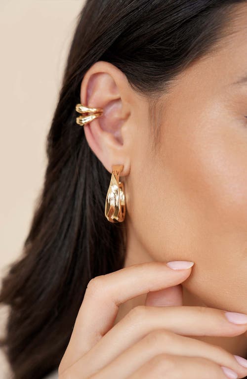 Ettika Liquid Luxe Hoop Earrings In Gold