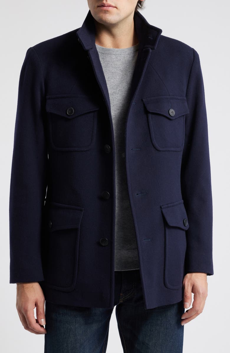 Fleurette Ernst Wool Field Jacket, Alternate, color, Midnight