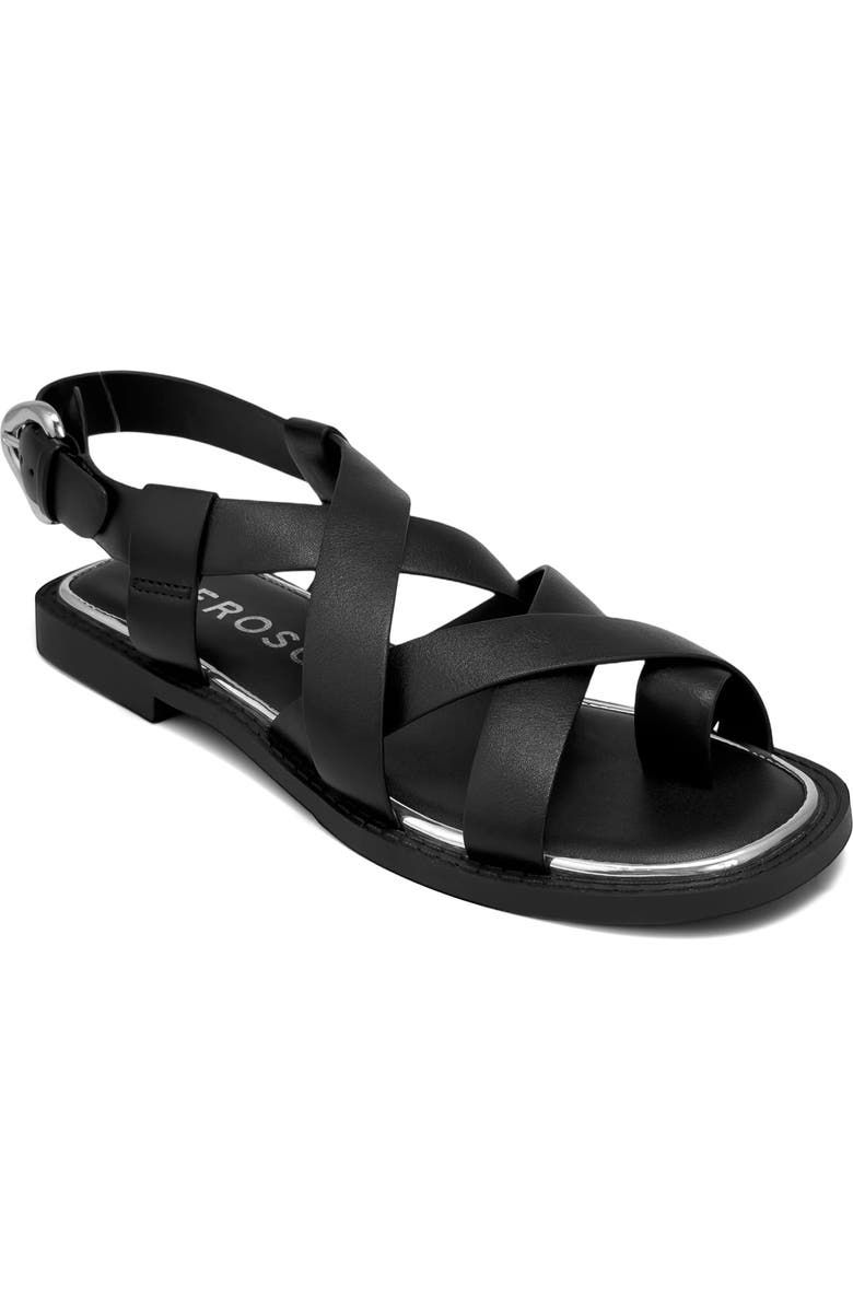 Aerosoles Cargo Toe Loop Sandal, Main, color, Black Fx Nappa