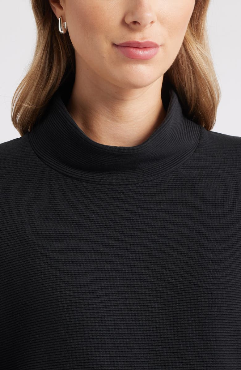 Caslon<sup>®</sup> Mock Neck Ottoman Sweatshirt, Alternate, color, Black