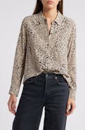 Rails Kate Wild Cat Print Button-Up Shirt