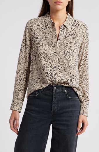 Rails Kate Wild Cat Print Button-Up Shirt