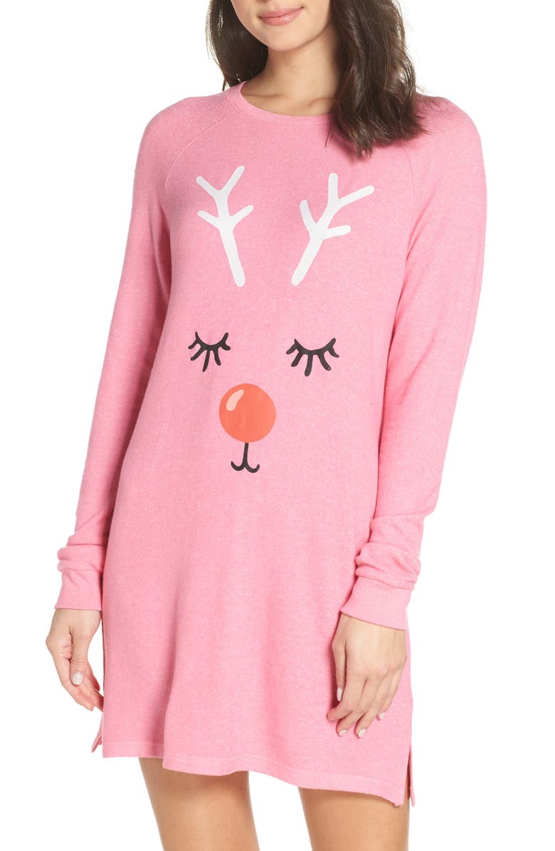 Make + Model Warm Me Up Raglan Sleep Shirt, Main, color,