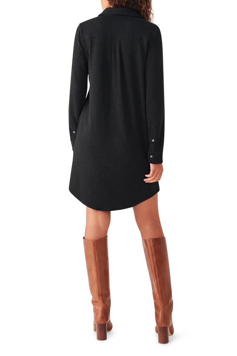Legend Sweater Shirtdress, Alternate, color, HEATHERED BLACK TWILL