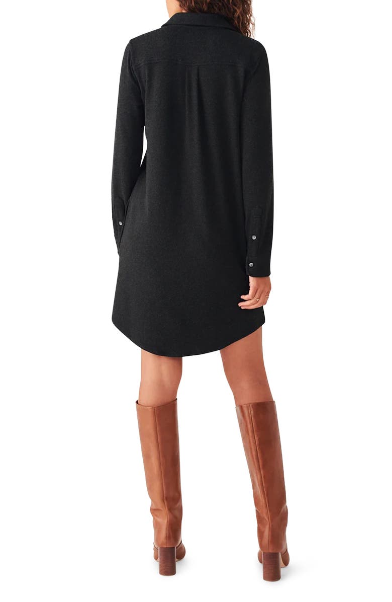 Faherty Legend Sweater Shirtdress, Alternate, color, Heathered Black Twill