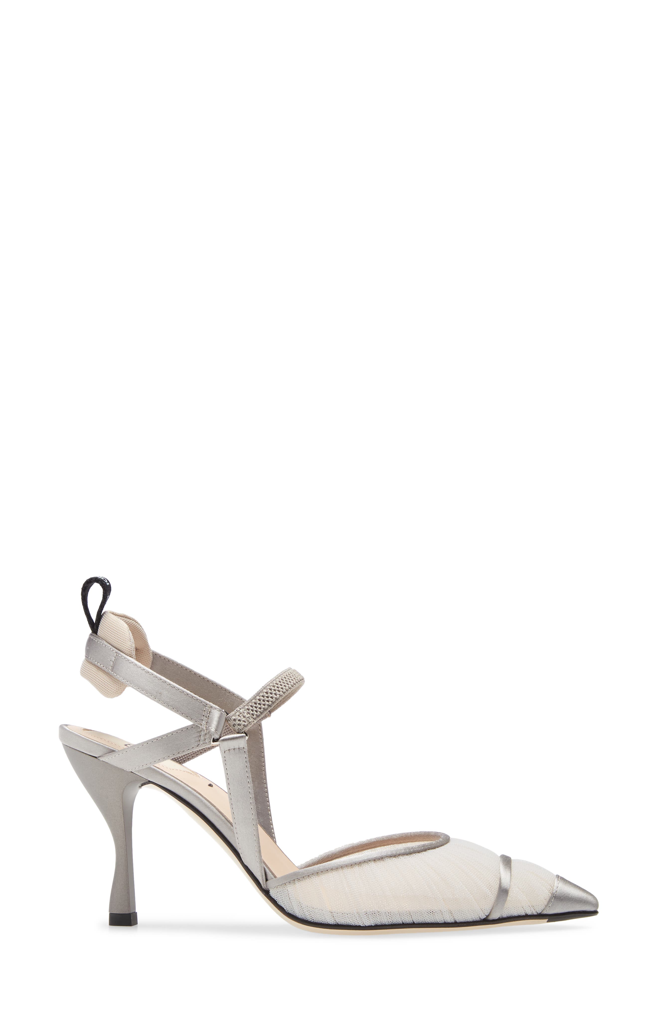 Fendi Colibri Tulle Pointed Toe Slingback Pump, Alternate, color, 
