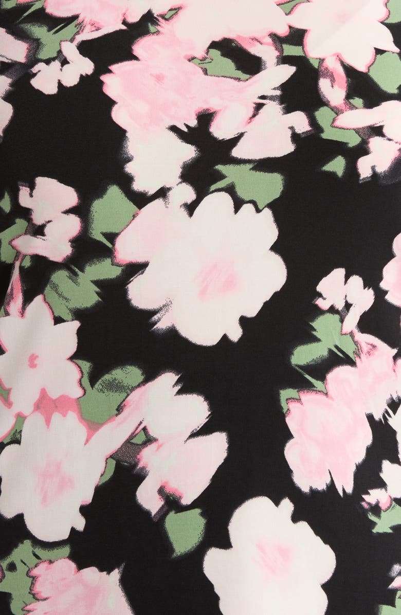 KASPER Ruffle Sleeve Top, Alternate, color, Black Multi