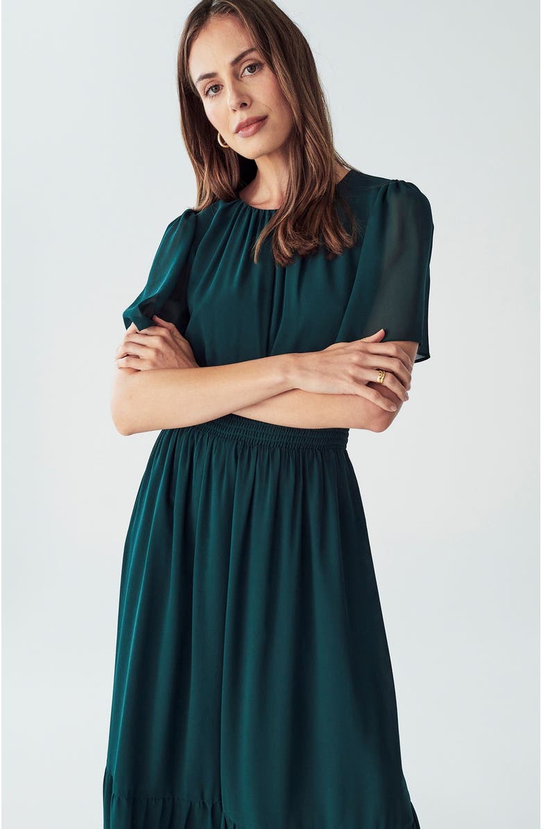 WILLA Casalla Midi Dress, Alternate, color, Emerald