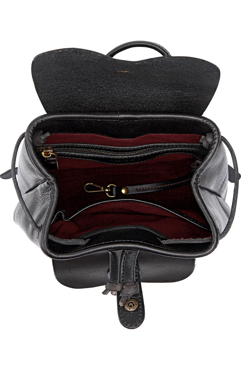 OLD TREND Isla Small Leather Backpack, Alternate, color, Black