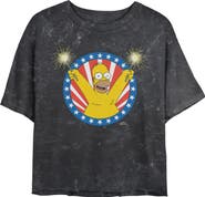 The Simpsons Junior's The Simpsons Festive Homer Portrait Graphic T-Shirt