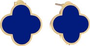 GABI RIELLE Enamel Clover Stud Earrings